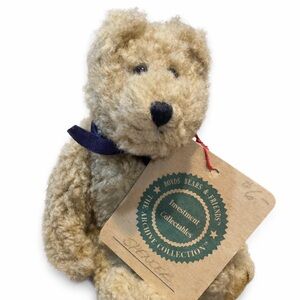 Boyds Bears Plush with Dark Blue Ribbon